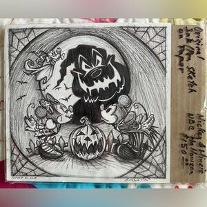 disney halloween in sketch by enrique pita